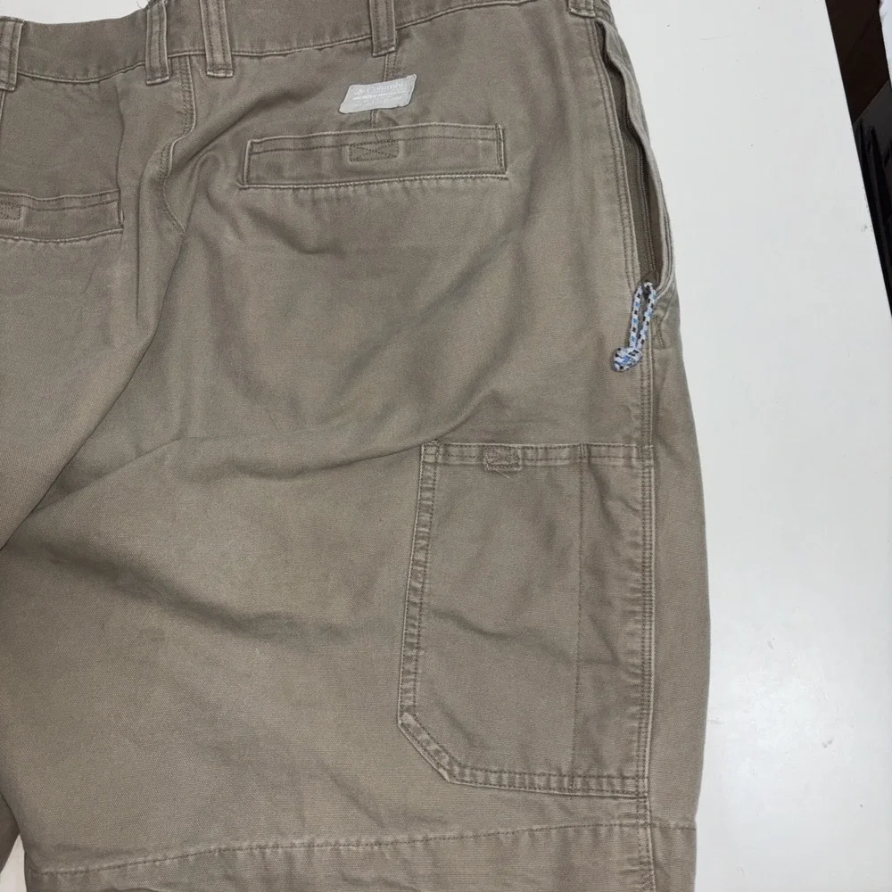 Mens Columbia Chino Shorts‎ Khaki Men's Size 38 Flat Front 10